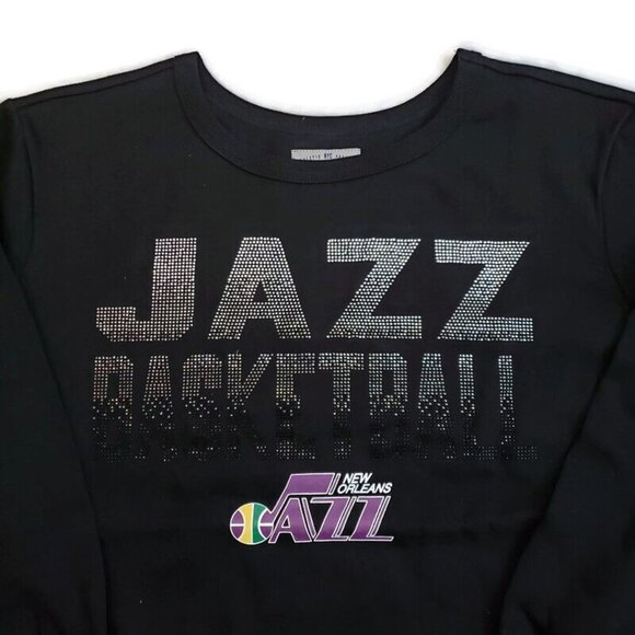 NBA Throwback New Orleans Jazz Womens Size 2XL Showtime Pullover Sweater Black - Picture 2 of 5